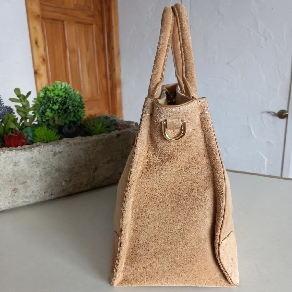 Rebecca Minkoff Suede Regan Satchel, Camel Retail $328